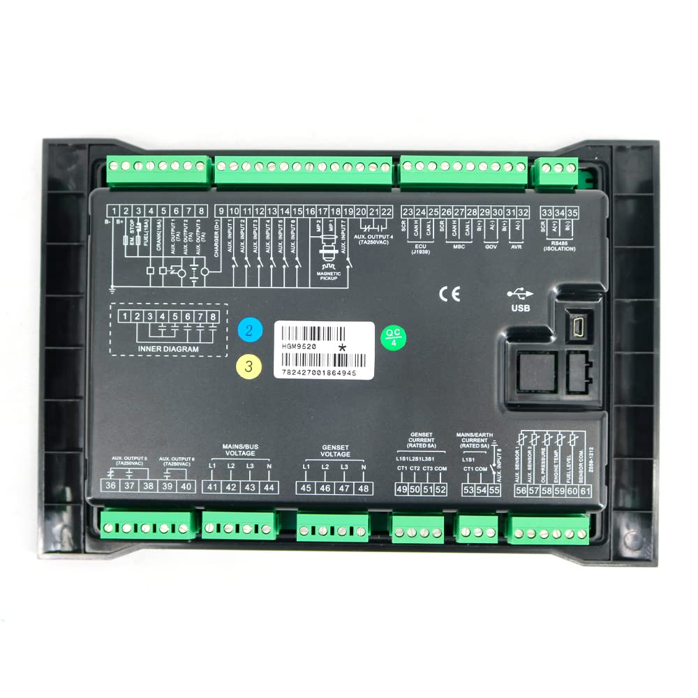 Smartgen HGM9520 Manual/Auto Parallel Systems Generator Controller Automatic Start/Stop Control Panel