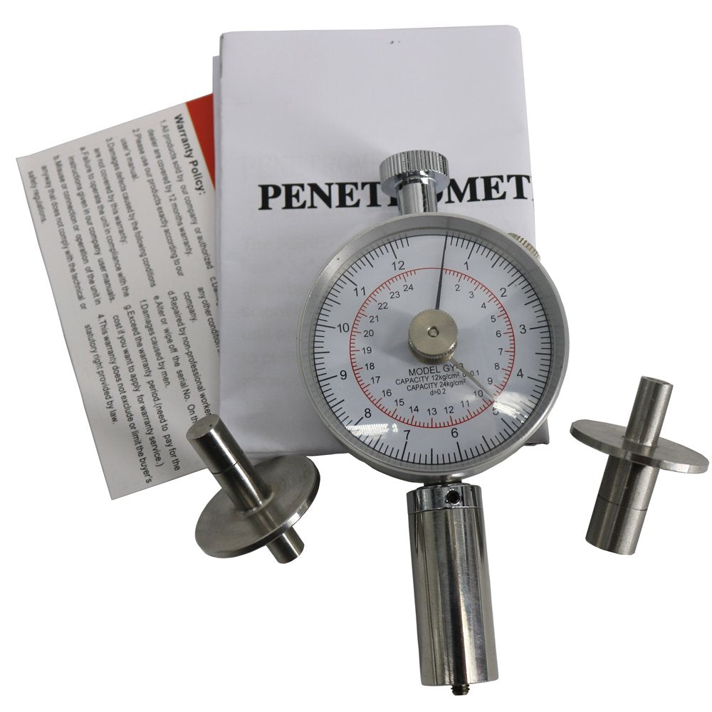 Graigar GY-3 Fruit Hardness Tester Sclerometer with Two Testing Ranges 0.5~12kg/cm^2 (x10^5pa) and 1~24kg/cm^2 (x10^5pa)