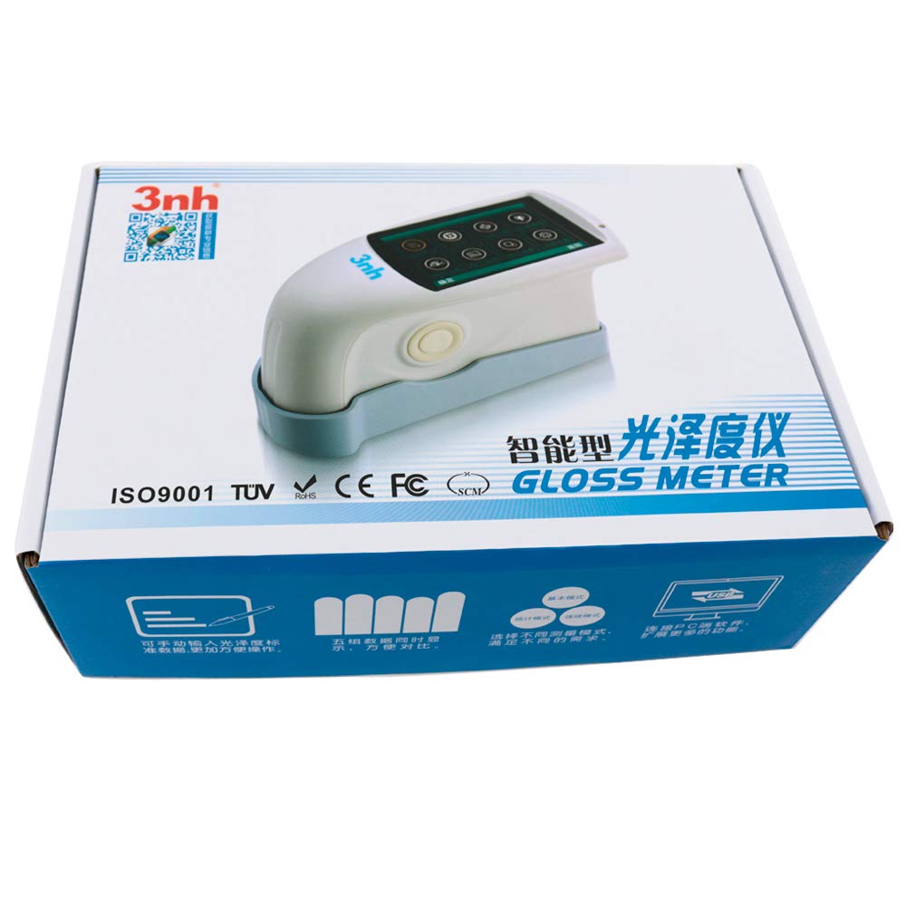 Graigar NHG268 Glossmeter with 20 60 85 Degree 3 Measurement Angles Precise Glossmeter Glarimeter Vancometer for Paint Marble Glass Metal