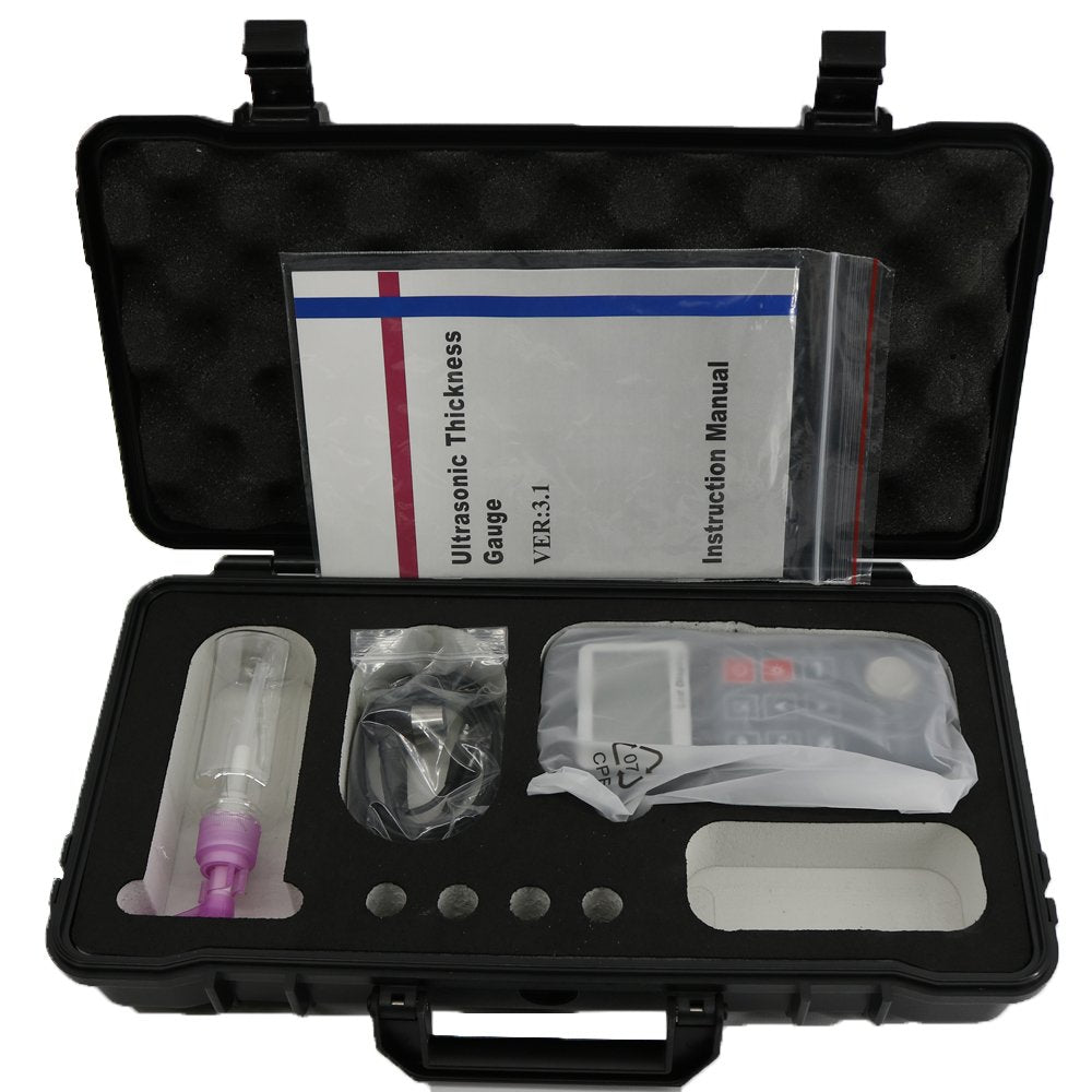 Graigar Ultrasonic Thickness Gauge Tester Meter NDT310 Measuring Range 0.75mm-300.0mm/0.03inch 11.8inch