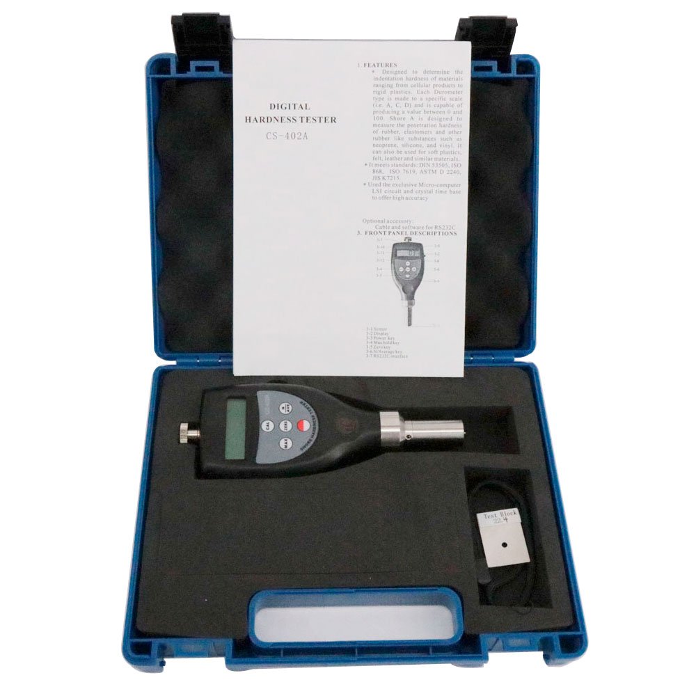 Graigar CS-402A Shore A Hardness Tester Type A 10~90HA Rubber,Elastomers Leather and Similar Materials for Durometer Test Block Kit
