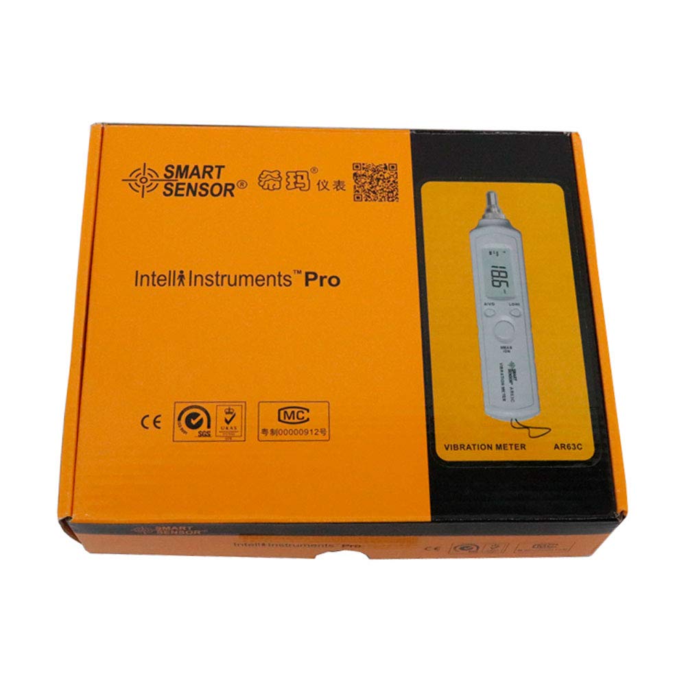Graigar AR63C Digital Pen Type Vibration Meter Tester Gauge Analyzer Vibrometer Acceleration 0.1~199.9m/s2 Velocity 0.1~199.9m/s