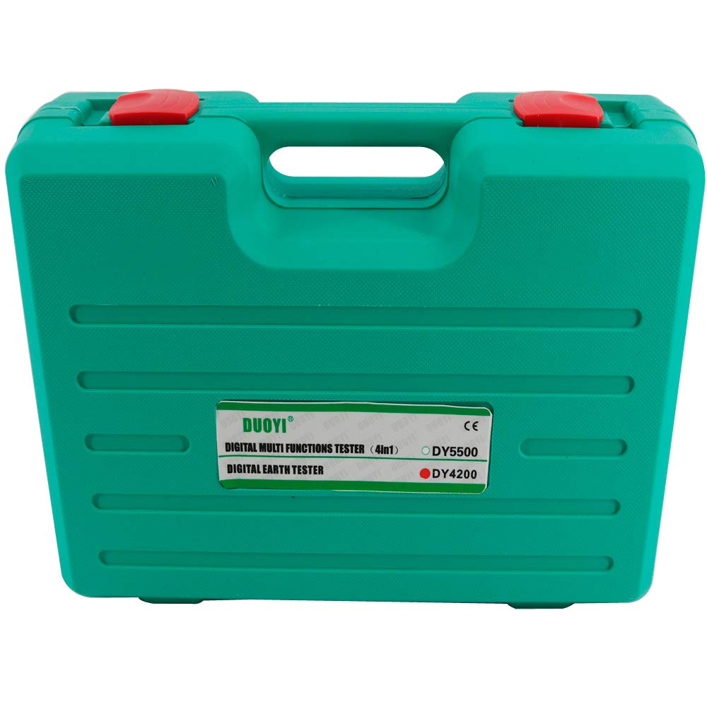 Graigar DY4200 Digital Earth Ground Resistance Tester Meter Complete with Test Leads Auxiliary Earth Bars