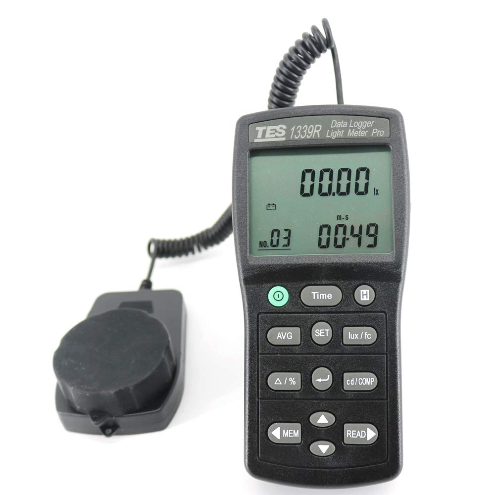 TES-1339R Digital Light Meter Datalogger 0.01 to 999900 Lux Tester with RS232 Lightness Gauge
