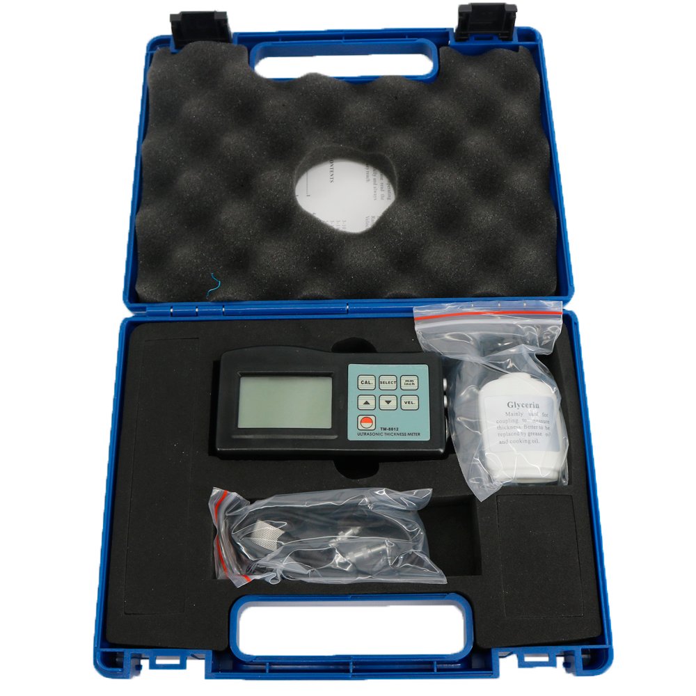 Graigar TM8812 Digital Ultrasonic Thickness Gauge Meter Tester TM-8812 for Metal Polyethylene Steel 1.2~200mm / 0.05~8 inch