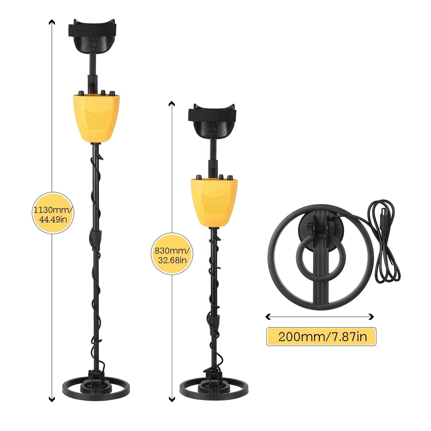 MD-5090 Gold Detector for Adults with 6.5" Waterproof Search Coil, Metal Detector 5.8kHz Scanner