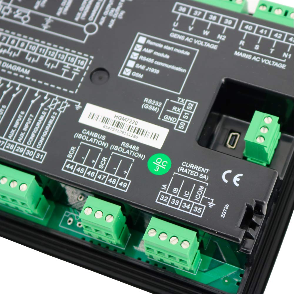 Graigar HGM7220 Genset Controller Generator Controller Diesel Generator Panel