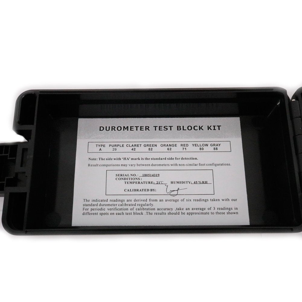 Graigar Type A Shore Durometer Rubber Hardness Test Block Kit