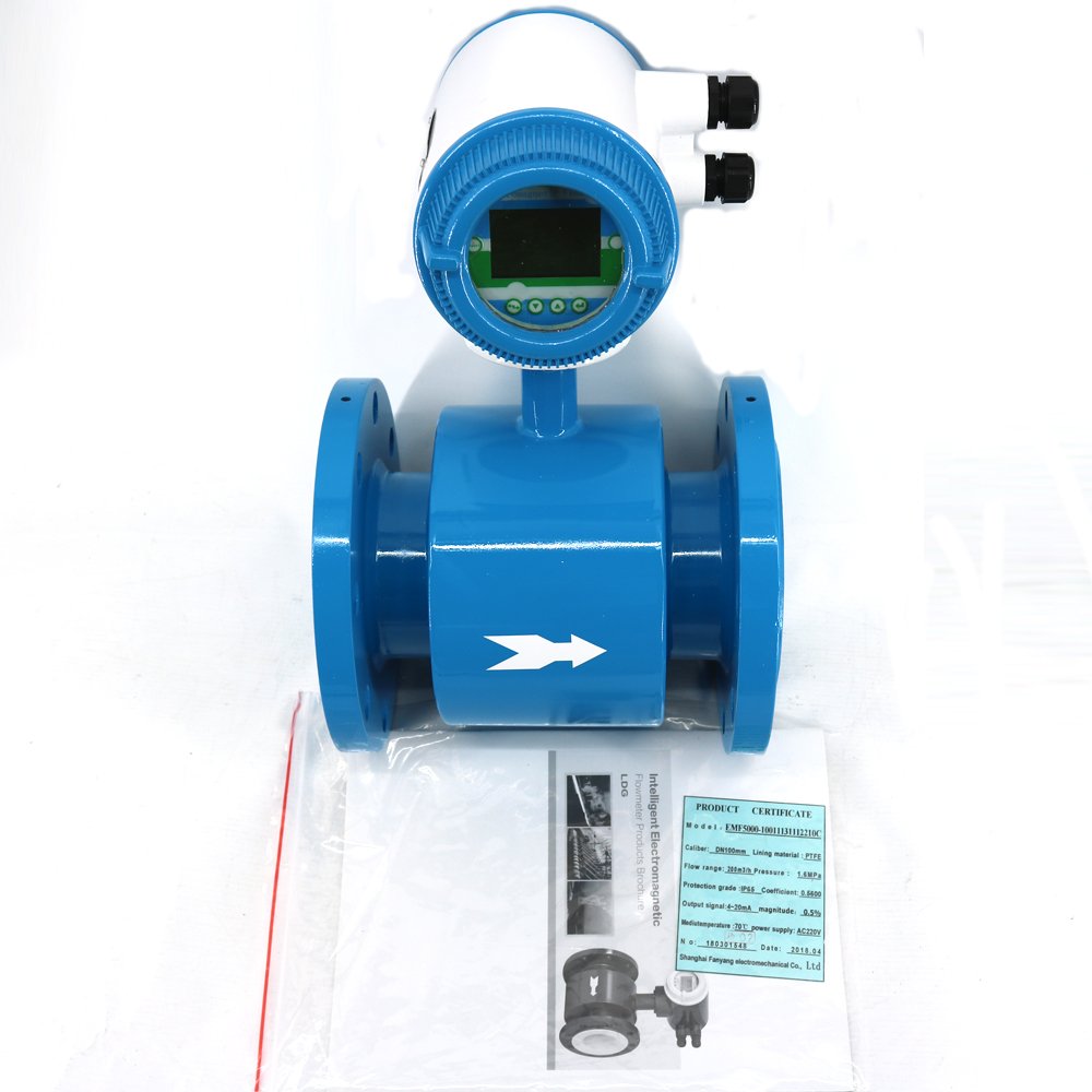 Graigar DN100MM Electromagnetic Flow Meter with 4~20mA Output 4'' Digital Magnetic Flowmeters for Water
