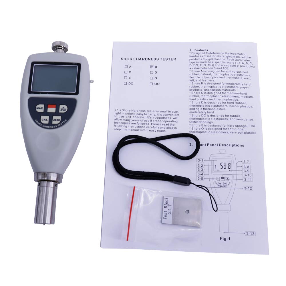 AS-120B Portable Shore Hardness Tester Digital Hard Rubber Hardness Meter
