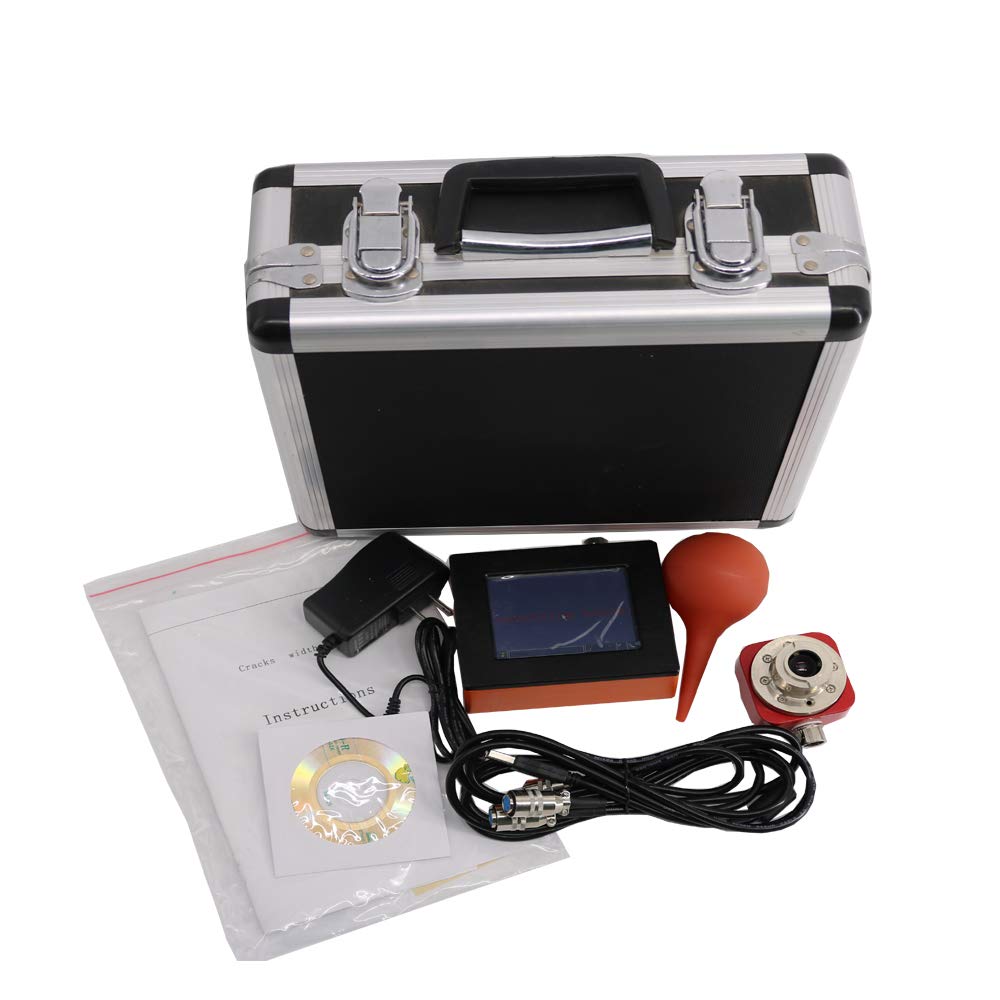 Graigar CK-102 Digital Concrete Crack Width Tester Gauge Meter 0 to 8mm Bridges Tunnels Buildings Metal Surface Crack Width Slit Width Gauge Observation Instruments