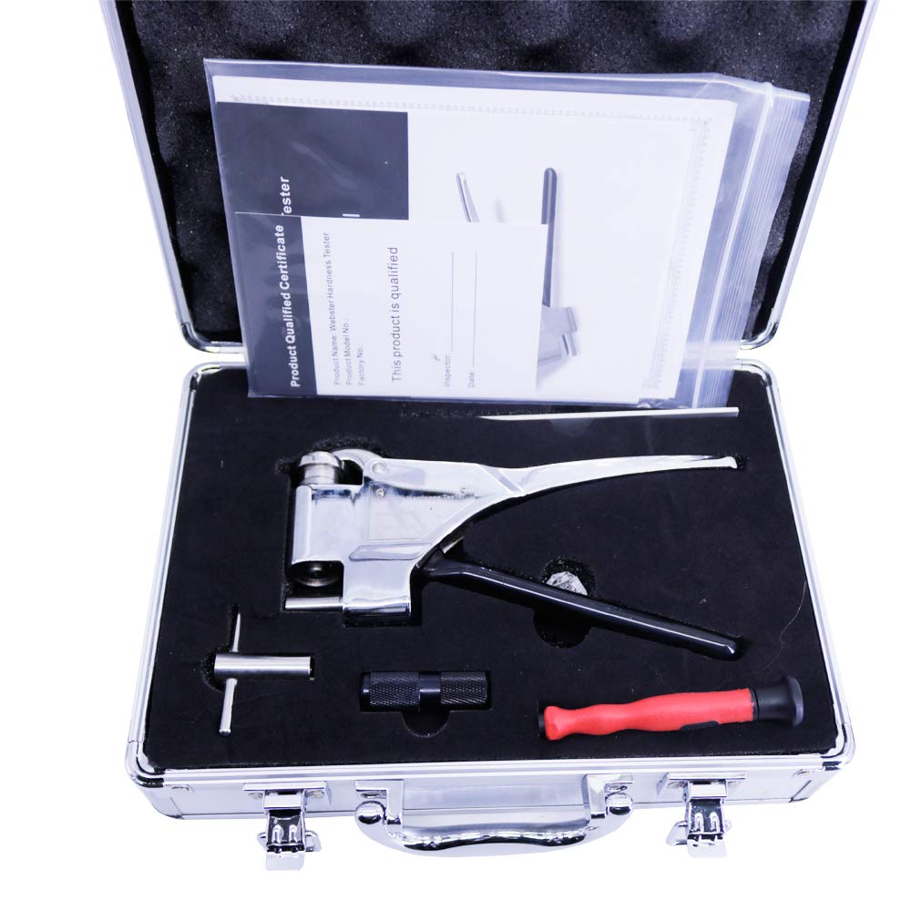 New W-B75 Portable Webster Hardness Tester Metal Durometer Brass and Super-hard Aluminum Alloy Copper Hardness Gauge 0-20HW
