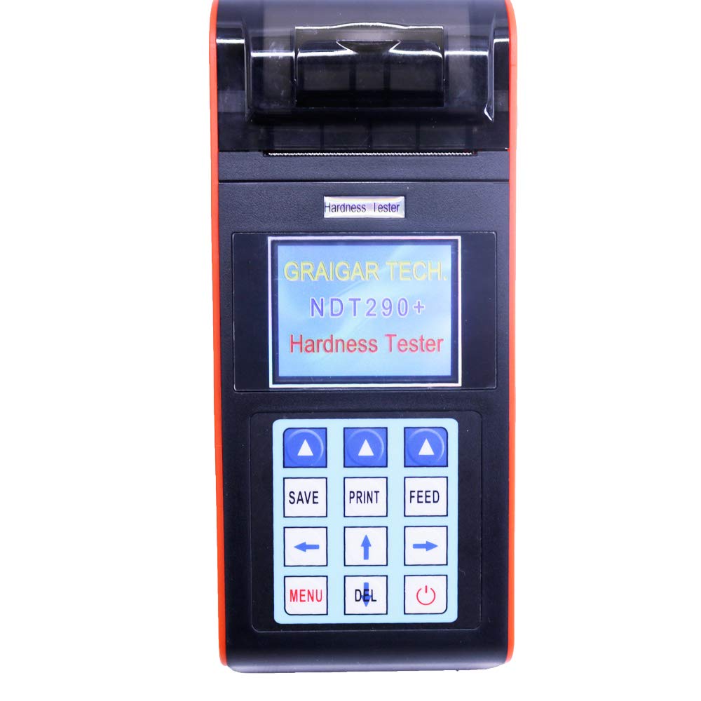 NDT290+ Portable Hardness Tester with D Impact Device and Built-in Printer for HL, HB, HRB, HRC, HRA, HV, HS
