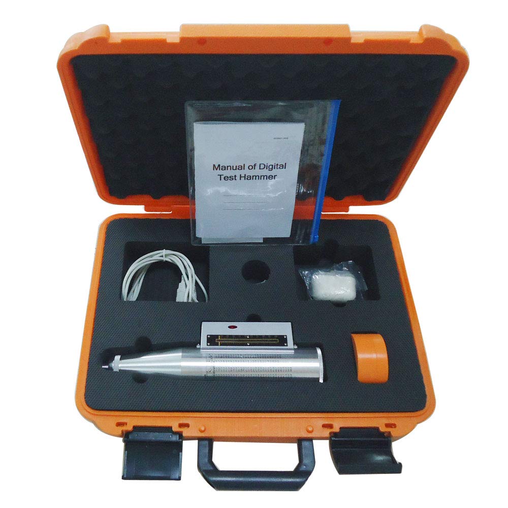 Graigar Integrated Voice Digital Test Hammer HT225-W+ with Measuring Ranges 10 to 60MPa Rebound Hammer High-resolution LCD Screen