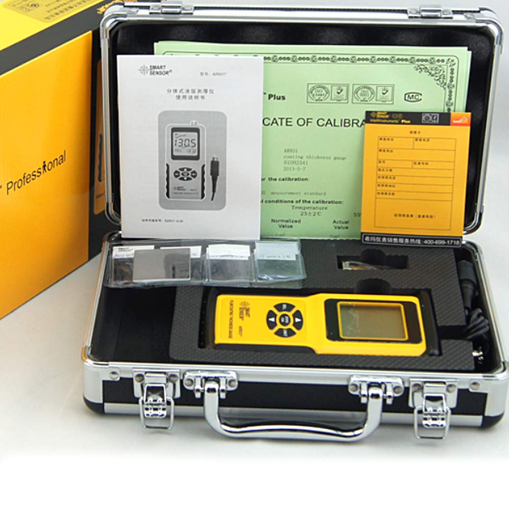 Smart Sensor AR931+ Film Thickness Gauge Range 0~1800μm Coating Thickness Tester