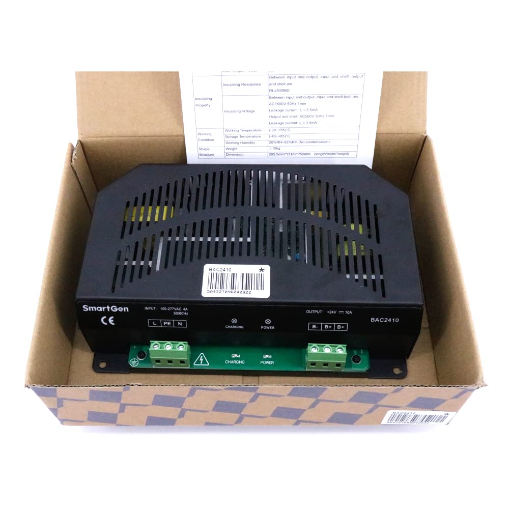 Smartgen BAC2410 Battery Charger 24V 10A Intelligent Float Charging Charger