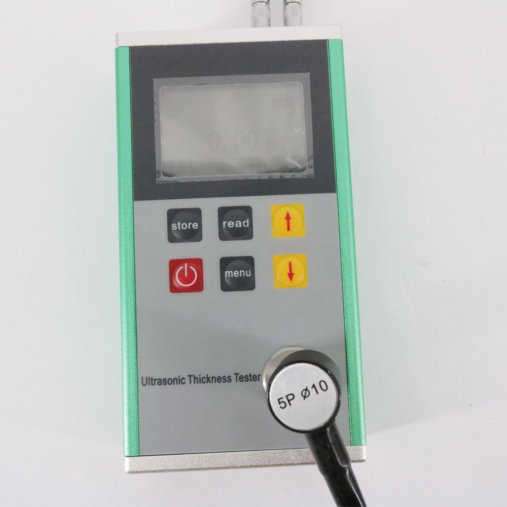 Graigar Leeb332 Digital Ultrasonic Thickness Gauge with 0.01mm Resolution Metal Shell LED Backlight Velocity Range 1000 to 9999m/s 2000 Set of Data Storage