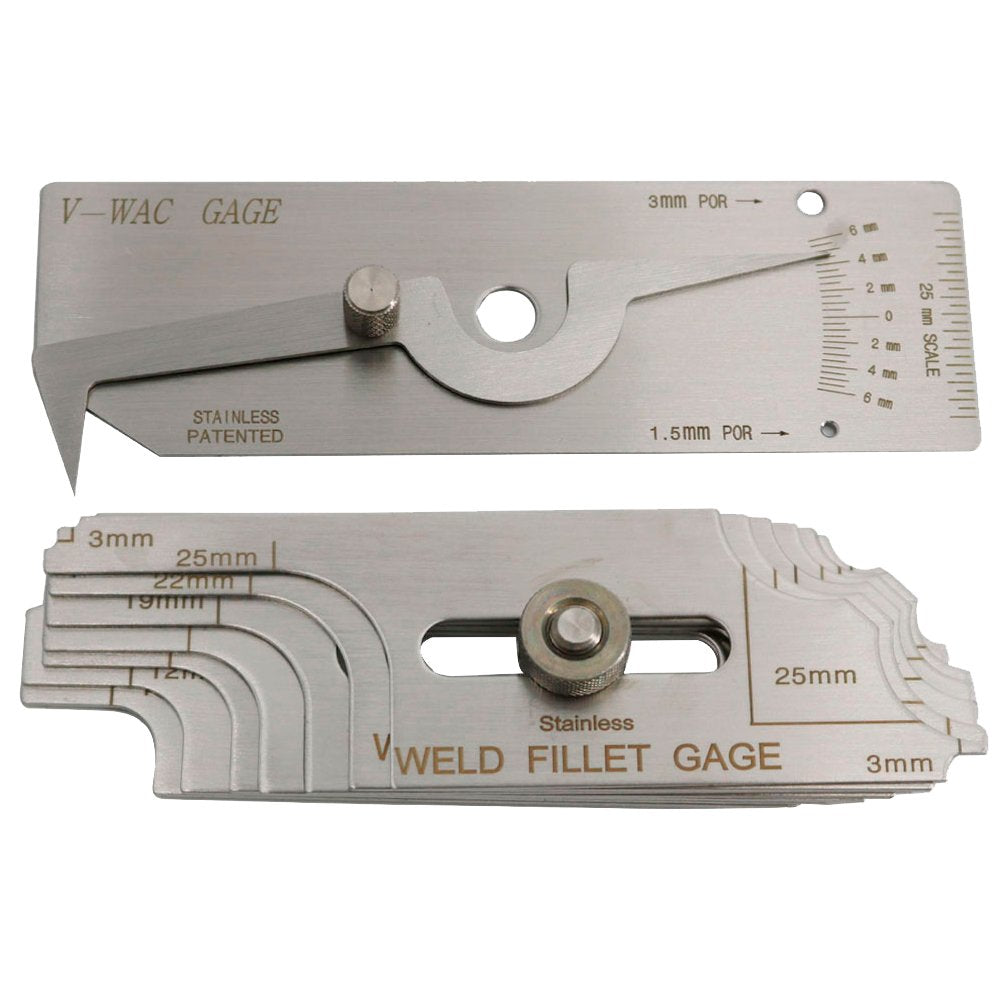 Graigar Stainless Steel Welding Gauge Tool Kits Combine Suit 13 Pieces Welding Inspection Gauge Metric Welding Gage(mm)