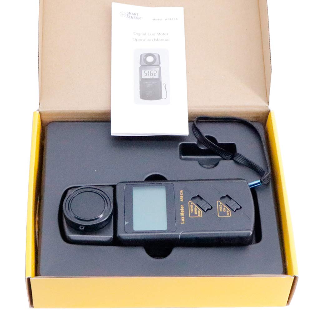 Graigar AR813A Digital Lux Meter LCD Display Light Meter Illuminometer Brightness Detector Meter