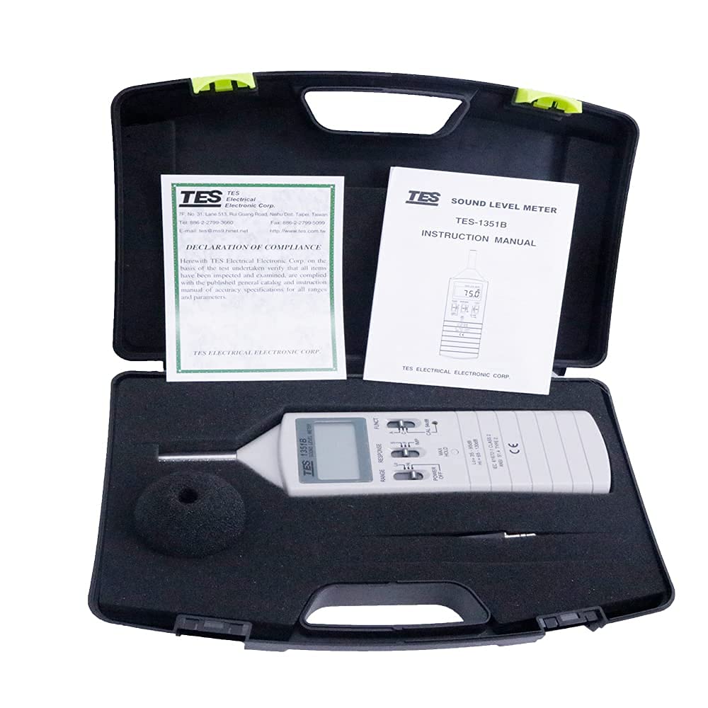 TES-1351B Digital Sound Level Meter 1.5Hz to 8KHz Noise Tester 30 to 130 dB Sound Analyzer