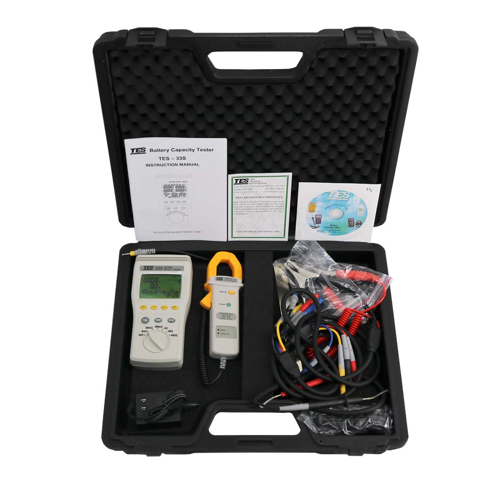 Graigar TES-33S Battery Capacity Tester TES33S Battery Capacity 0 to 1200AH RS232 PC Interface Original Upgraded Version Battery Tester