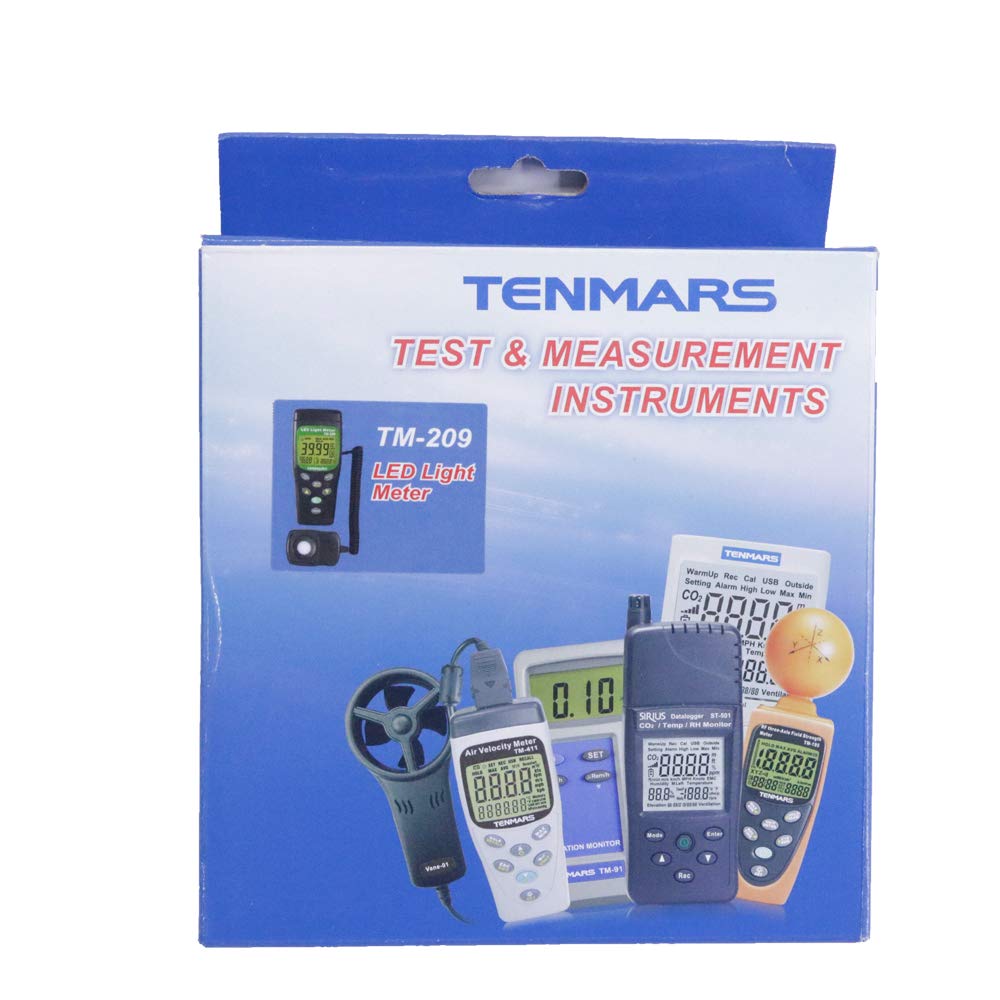 TENMARS TM-209 Digital LED Lightness Tester 400,000 Lux Meter LUX/FC Tester