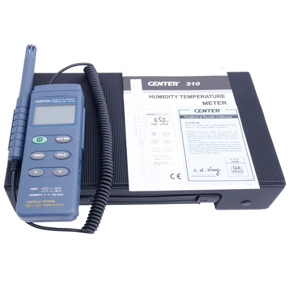 Graigar CENTER-310 Digital Portable PC Interface Humidity Temperature Tester CENTER310 Triple Display PC Interface