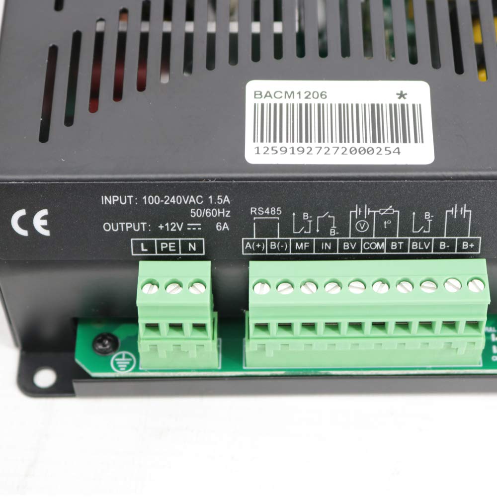 SmartGen BACM1206 Battery Charger Lead-Acid Engine Starter Battery Charger 6A 12V Generator Parts