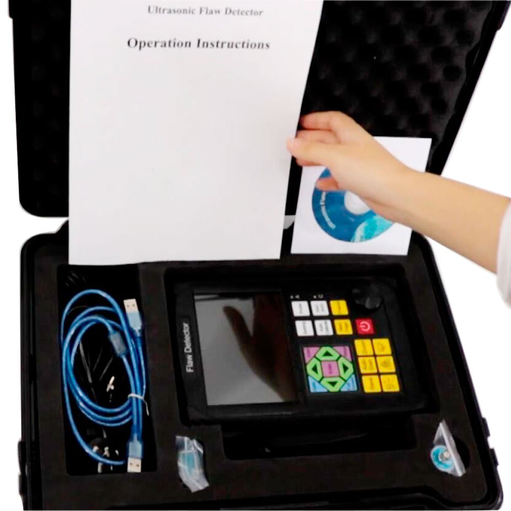 Graigar GR650 NDT Ultrasonic Flaw Detector Defectoscope Scanning Range 0 to 10000mm with 4Mhz Straight and 60° Angle Probe