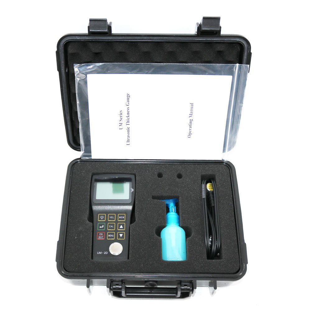 Graigar UM-2D Digital Portable Ultrasonic Thickness Gauge Tester Meter 0.03'' to 12'' with PT-08 Probe Echo-Echo Through Paint Coating