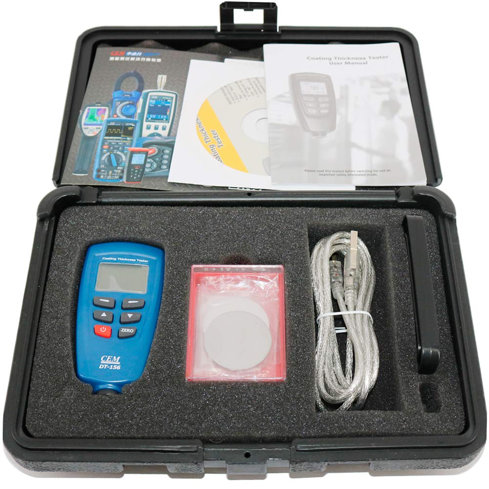 Graigar Digital Paint Coating Thickness Gauge Meter Tester DT-156 0~1250um with Built-in Auto F & NF Probe