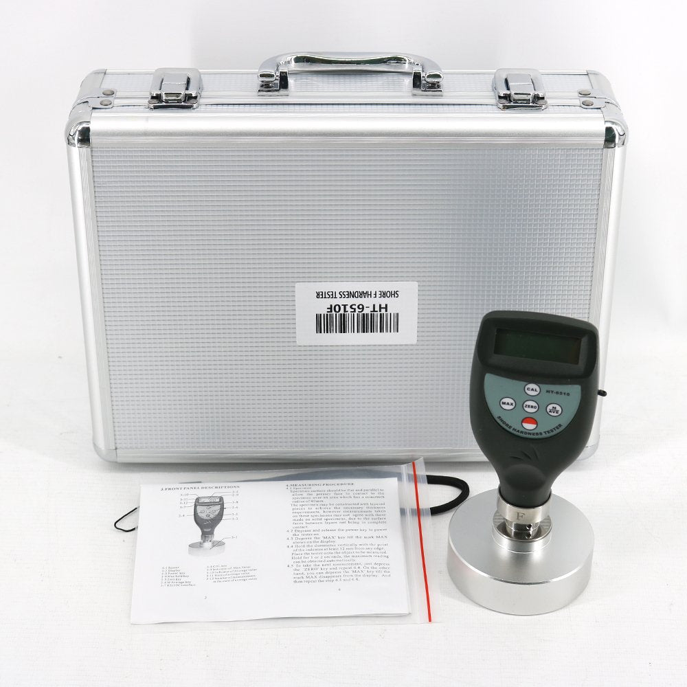 Graigar HT-6510F Digital Shore F Durometer Sponge Foam Hardness Tester Meter 0~100HF for Sponge Soft Foam Pillow Polyurethane Rubber