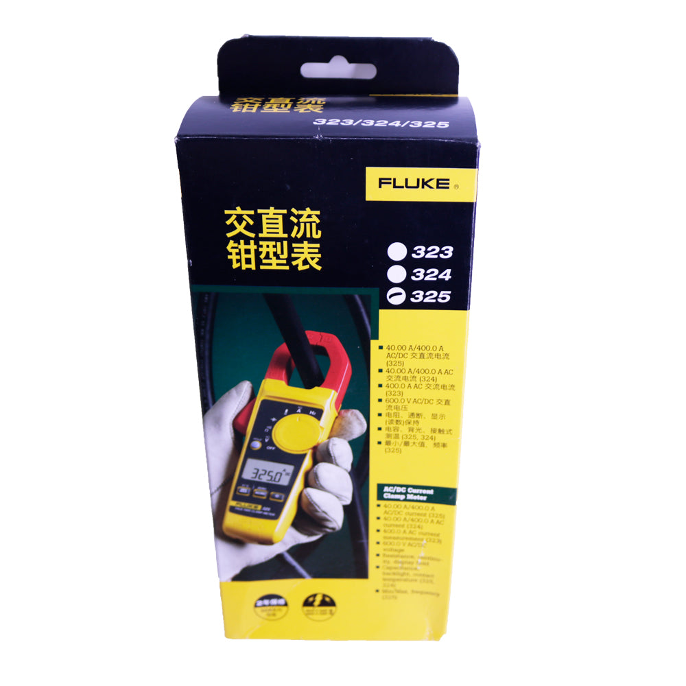 Fluke 325 True RMS Clamp Meter AC/DC Current 400A Voltage 600V Temperature Capacitance Frequency CAT III 600V