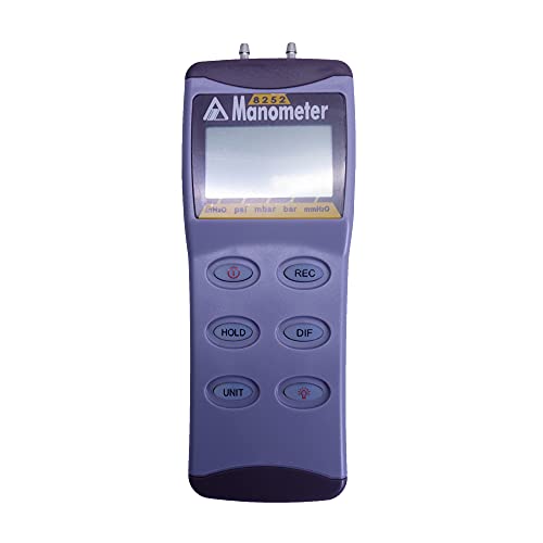 AZ8252 2PSI Portable Digital Manometer Differential Pressure Meter Pressure Gauge