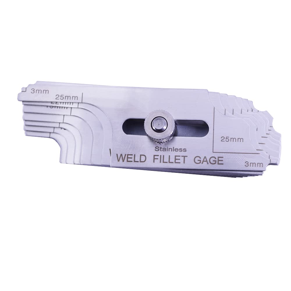 Stainless Steel Welding Gauge Tooling Kits Combine Suit 7 Pieces Fillet Weld Gage Micrometer Welding Inspection Gage