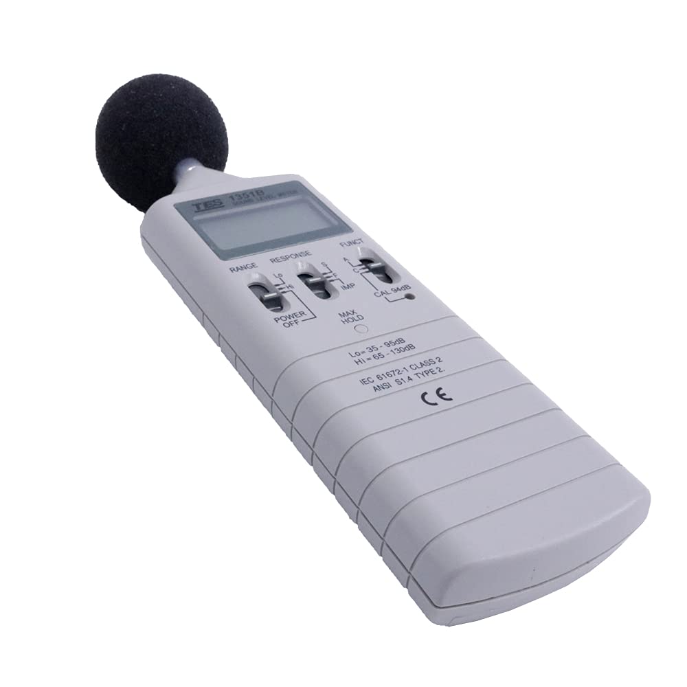 TES-1351B Digital Sound Level Meter 1.5Hz to 8KHz Noise Tester 30 to 130 dB Sound Analyzer