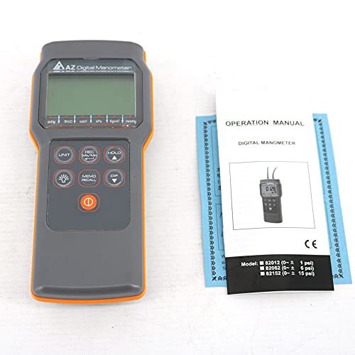 AZ82062 Portable Differential Pressure Gauge 6 psi Digital Manometer