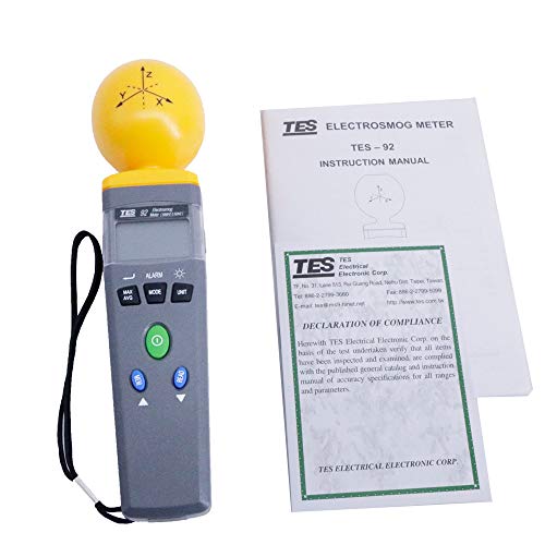 Graigar TES-92 EMF Meter Triaxial Data Logger The Electromagnetic Radiation Detector TES92