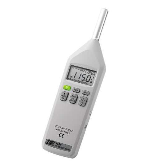 TES-1150 Digital Sound Level Meter 30 to 130dB A C Z Frequency Weightings