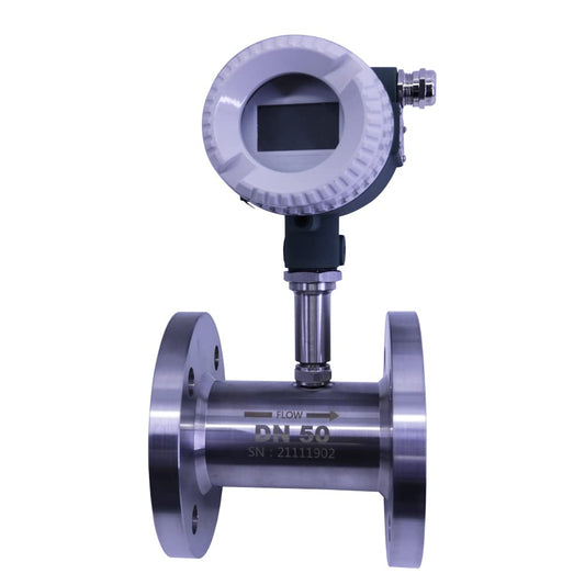 DN50MM Turbine Liquid Flowmeter Stainless Steel 4~20mA Output with LCD Display 2 Inch Diameter Pipe Water Flow Meter