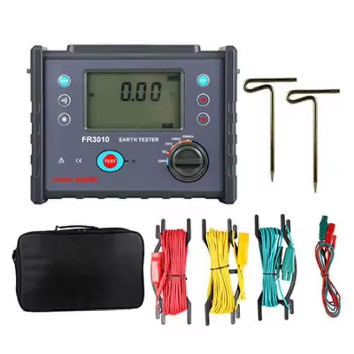 Test Voltage FR3010 Digital Ground Resistance Tester Earth Ground Voltage 600V for Professional Testing