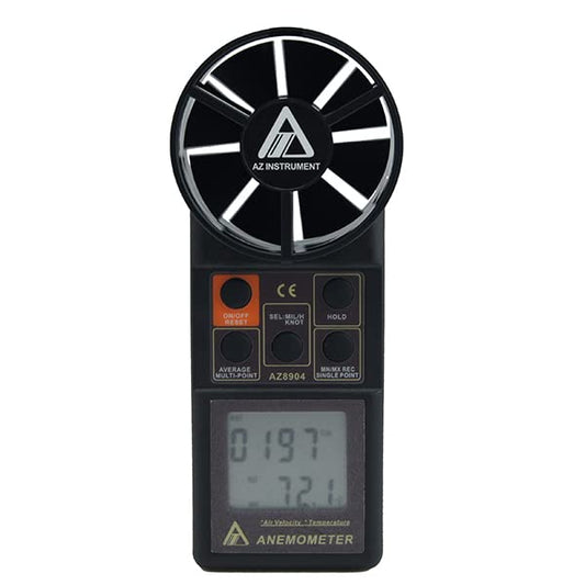 AZ8904 Handheld Wind Velocity Meter Anemometer Air Flow Meter Wind Speed Range 0.4~30 m/s