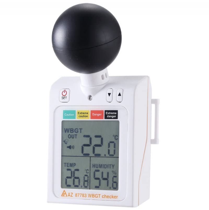 AZ87783 Wearable Heat Stress Prevention WBGT Checker Heat Stress Index Tester Temperature and Humidity Meter
