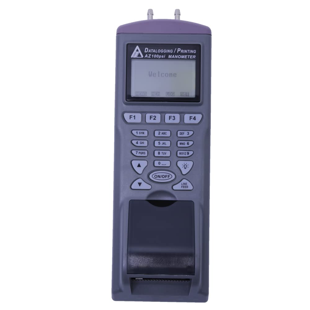 AZ9831 Digital Differential Pressure Data Logger 100 PSI Manometer Logger with Printer