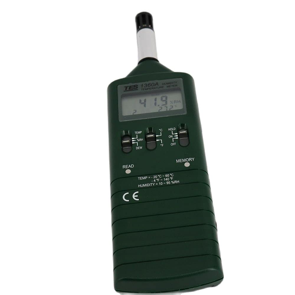 TES-1360A Digital Humidity and Temperature Meter -20℃ to 60℃ Humidity 10%-95%