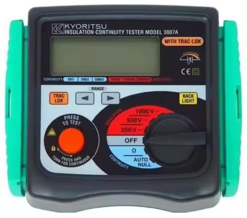 Kyoritsu 3007A Digital Insulation Continuity Tester 250V/500V/1000V Insulation Resistance Meter KEW3007A 20MΩ/200MΩ/2000MΩ