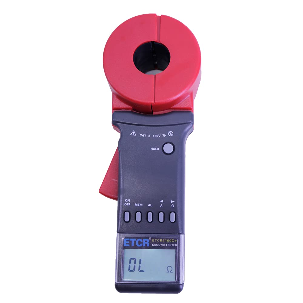 ETCR2100C+ Digital Clamp Ground Earth Resistance Tester Loop Resistance Test Resistance Range:0.01-200