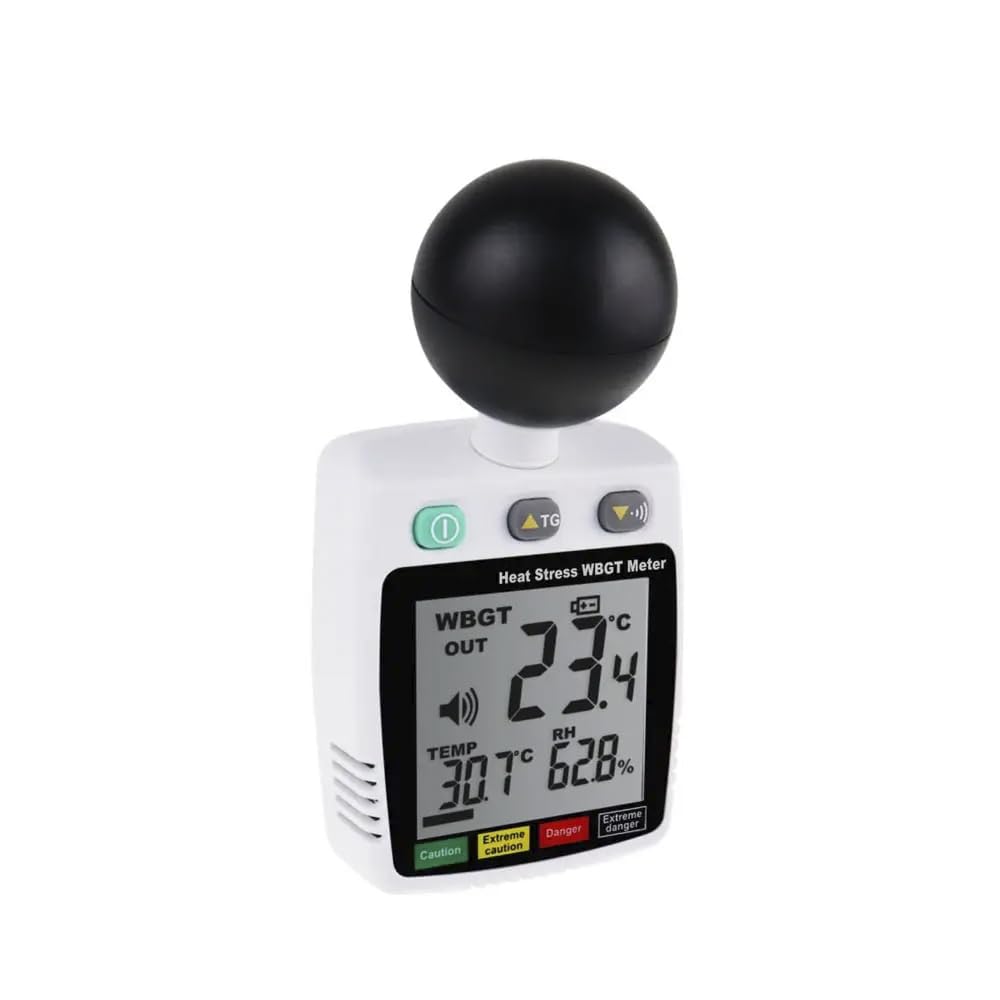 Tenmars TM-288 Heat Stress WBGT Meter Black-Globe/Air Temperature Meter Humidity Tester