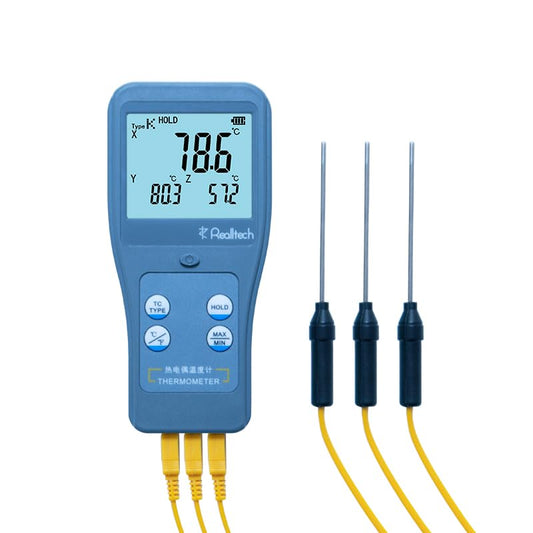 RTM1103 Thermocouple Thermometer Three Sampling Channels 0.1°C/°F Resolution