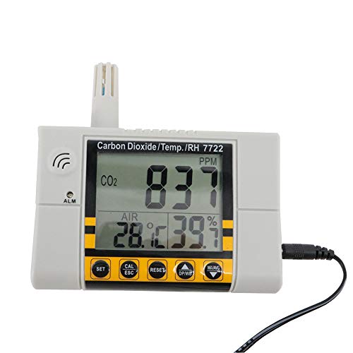 AZ7722 Digital Wall Mount Carbon Dioxide Tester CO2 Gas Tester Temperature and Humidity Meter Multifunction Air Tester